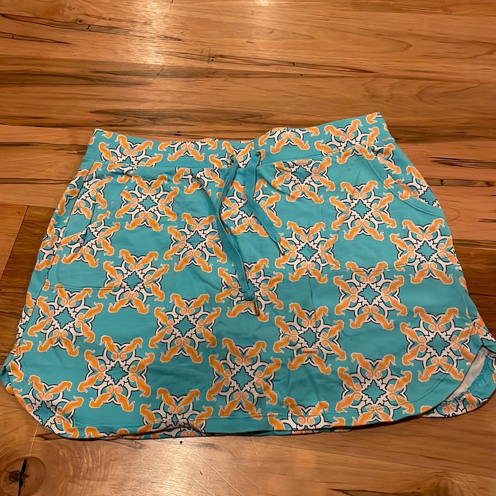 Blue and orange skirt